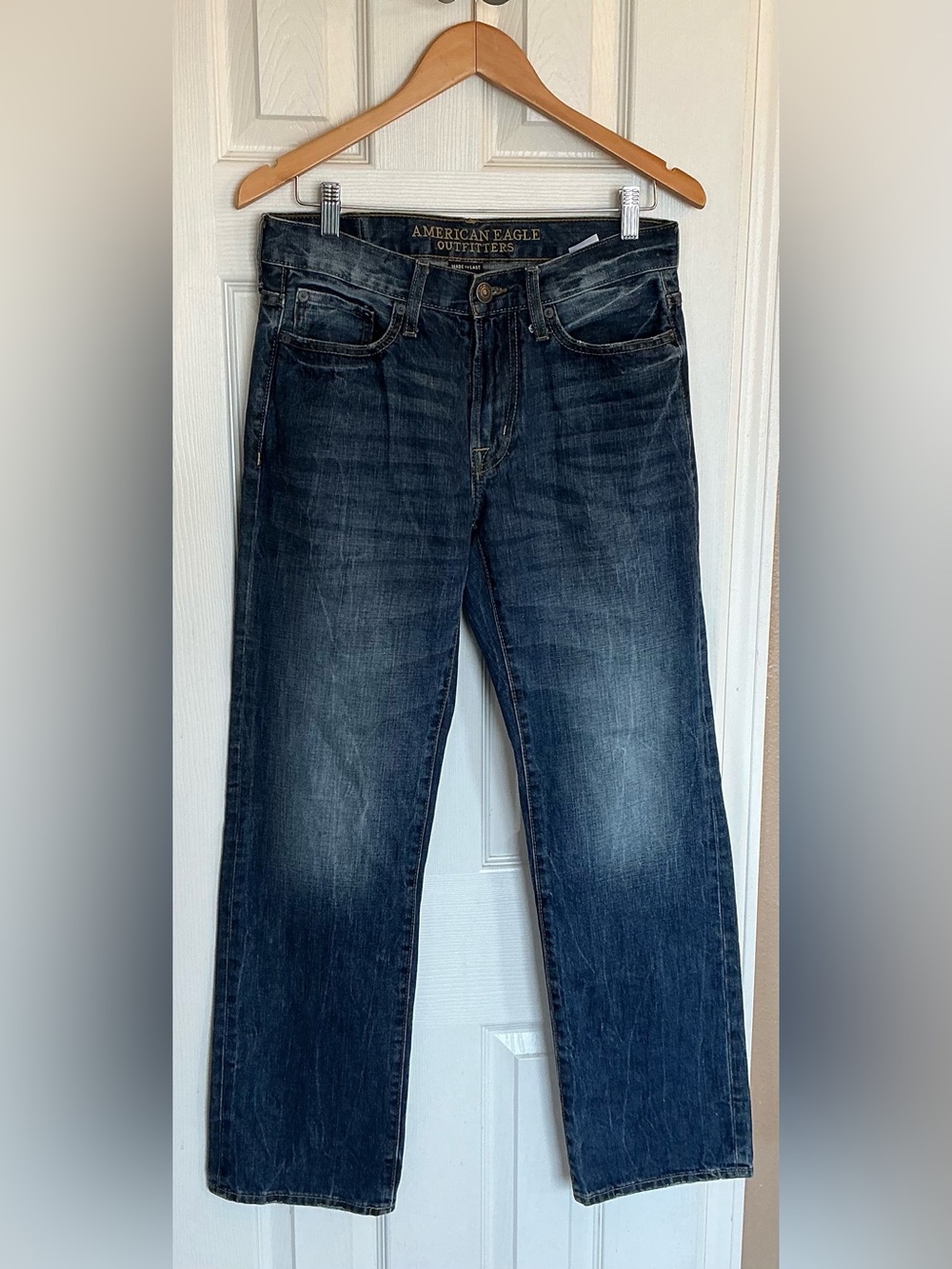 American Eagle Outfitters Women's Indigo Made To Fit Original Straight Leg 29X32